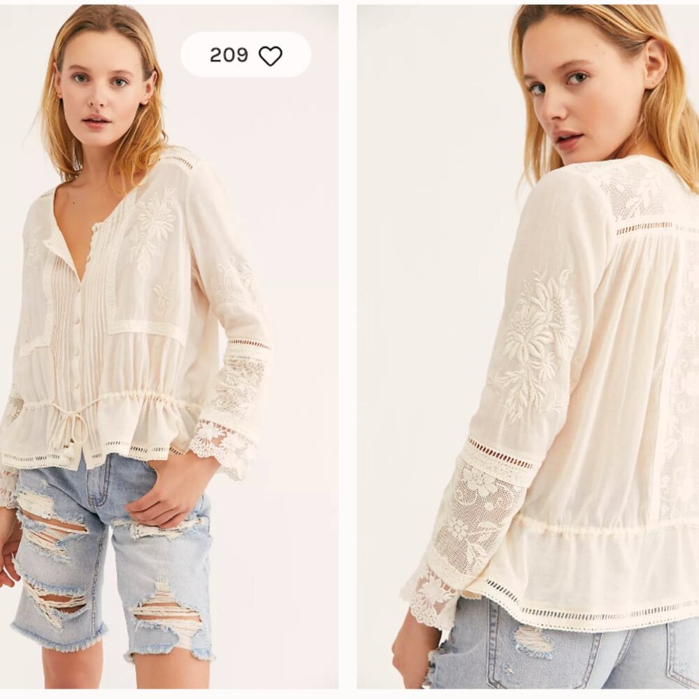 Spell Maggie Blouse Cream